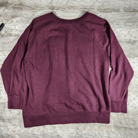 Victoria's Secret PINK Cute Purple Bling Embellished Sweatshirt Size L - Picture 5 of 8